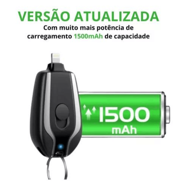 Chaveiro Carregador PowerKey Conexão Tipo C