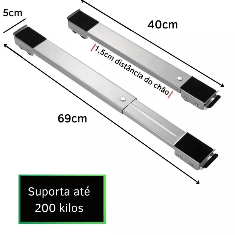 ProSlide Base Suporte com Rodinha P/ Geladeira e Máquina de Lavar