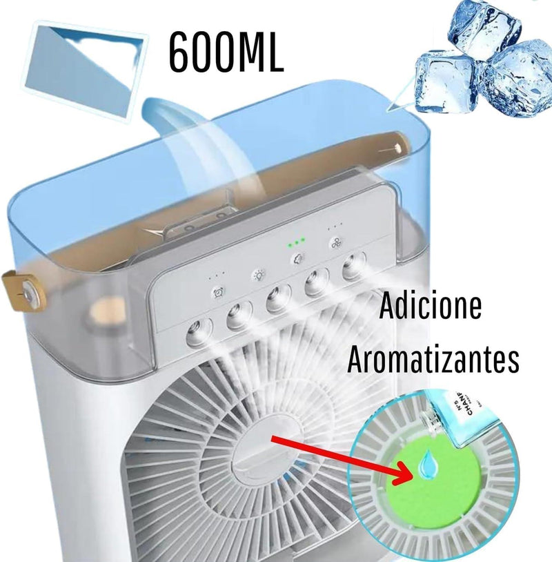 Mini Ar Condicionado Portátil com Ventilador, Refrigeração