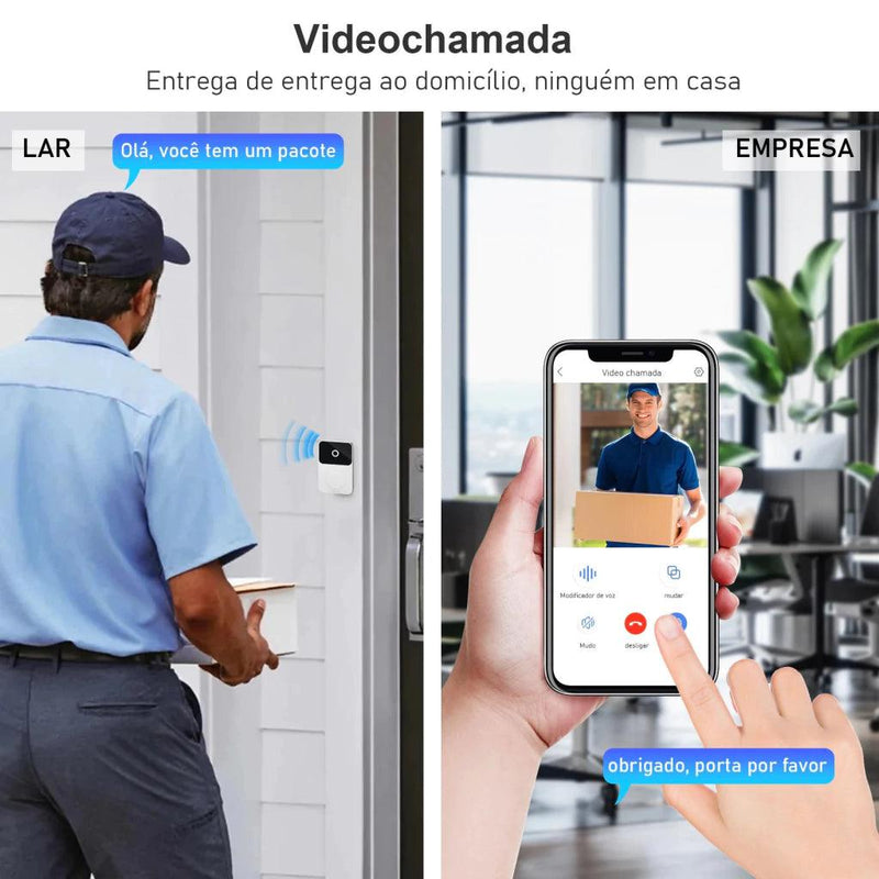 Campainha de vídeo inteligente WIFI com visão noturna