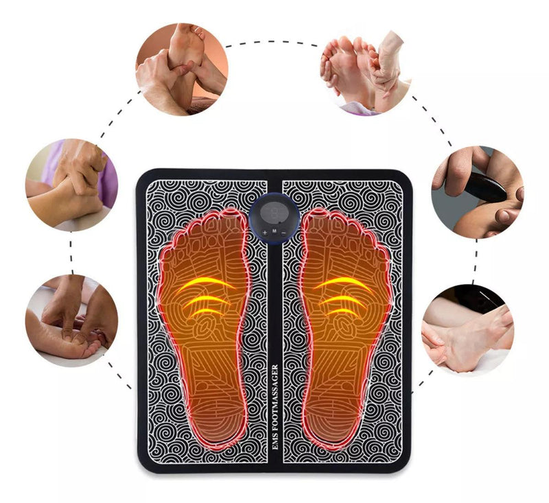 Massageador Tapete Para Pés Elétrico Estimulação Muscular