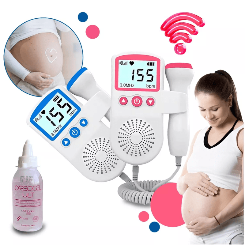 Sonar Doppler Ultrassom Ouvir Batimentos Bebe Monitor