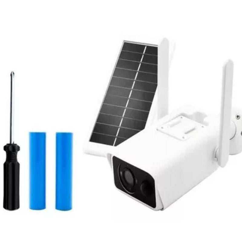 Câmera De Segurança Wifi Energia Solar Full Hd Prova Dagua